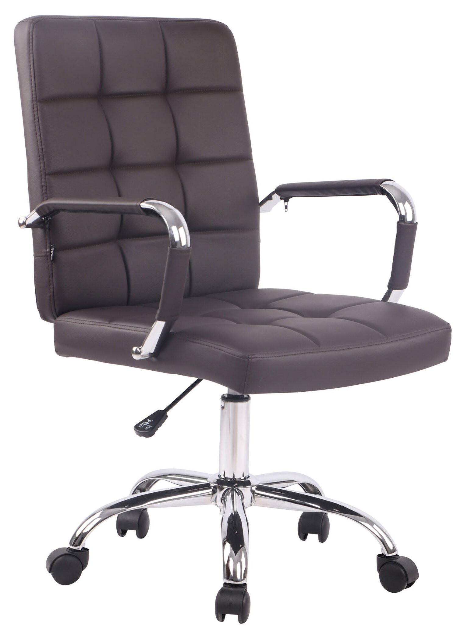 BÜROSTUHL Deal V1, Kunstleder Braun - Braun, Textil/Metall (56/104/62cm) - TPFLiving