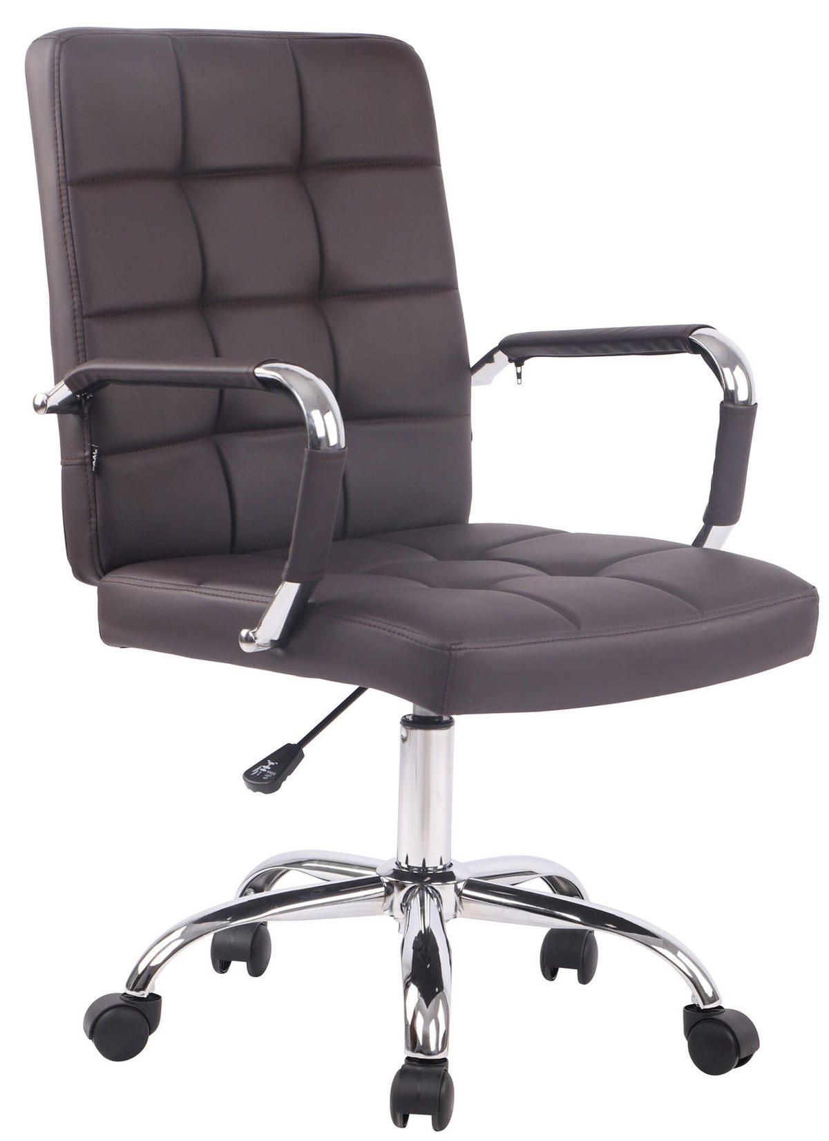 BÜROSTUHL Deal V1, Kunstleder Braun - Braun, Textil/Metall (56/104/62cm) - TPFLiving