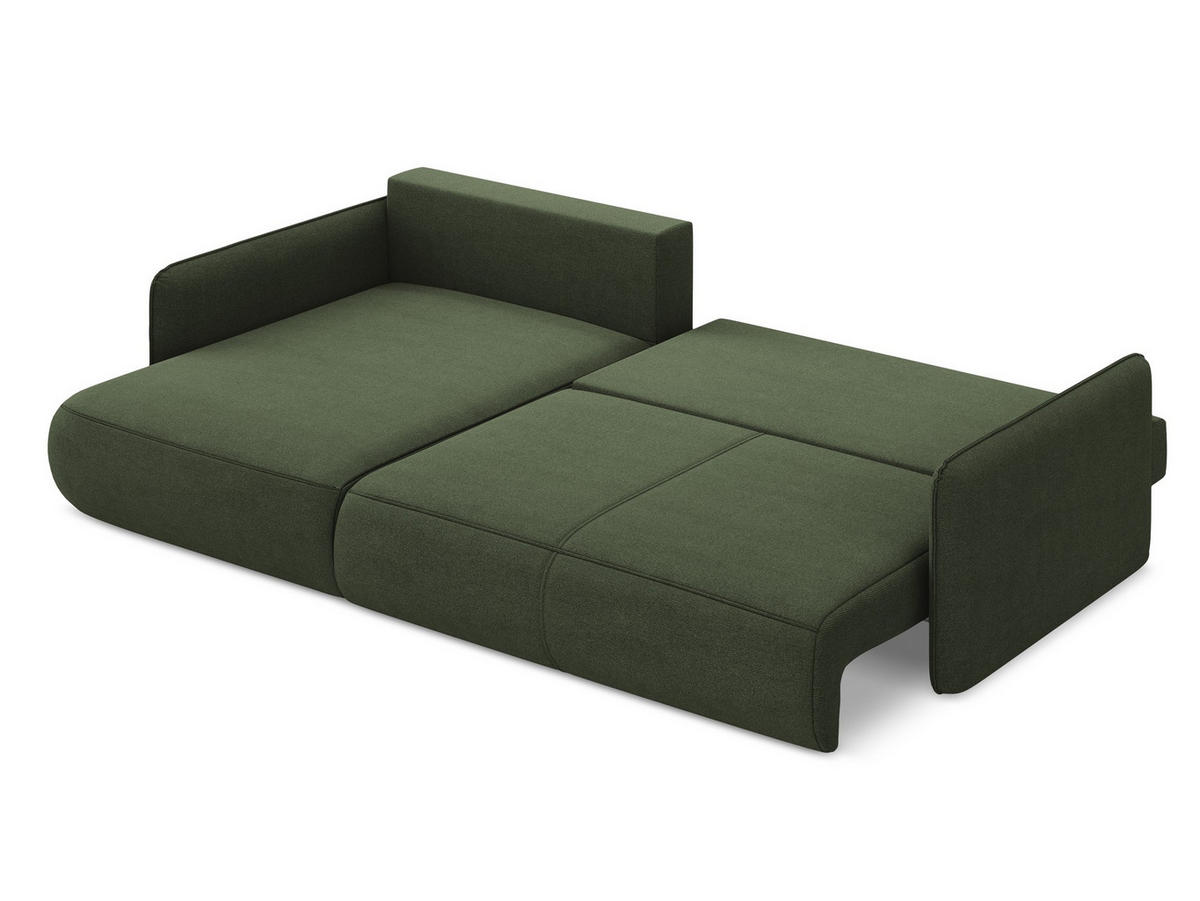 ECKSOFA mit Schlaffunktion Strukturstoff Stoff Blau - Blau/Blaugrau, Kunststoff/Textil (240/148cm) - Makamii