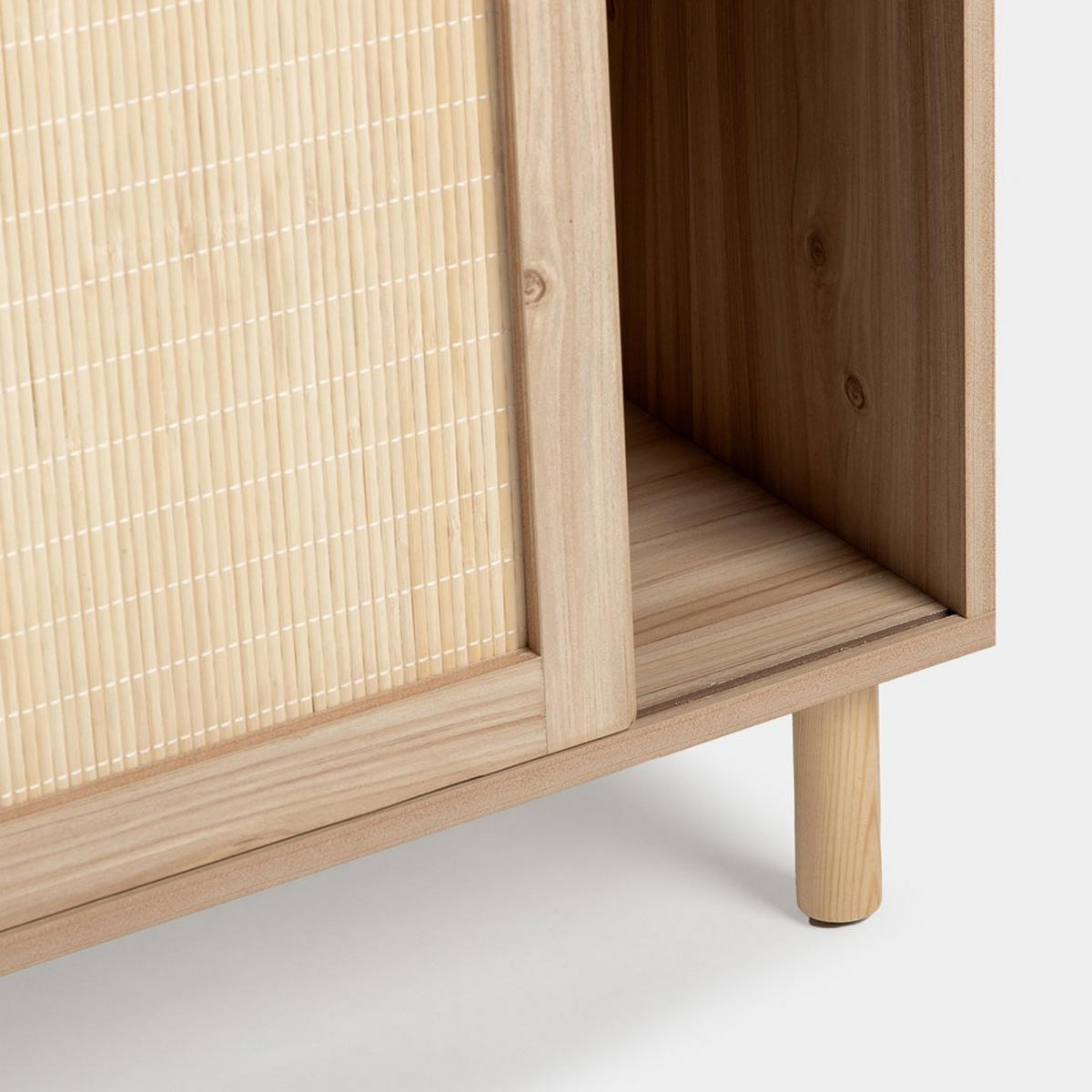 ANRICHTE NIEDRIGE Timor Natürlich 120 cm x 76 cm - Naturfarben, Holzwerkstoff (120/76/35cm) - Klast Home