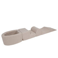 BÄLLEBAD klein mit Schaumstoff Bausteinen , Bearly, Grau - Grau, Textil (250/45/30cm) - MeowBaby