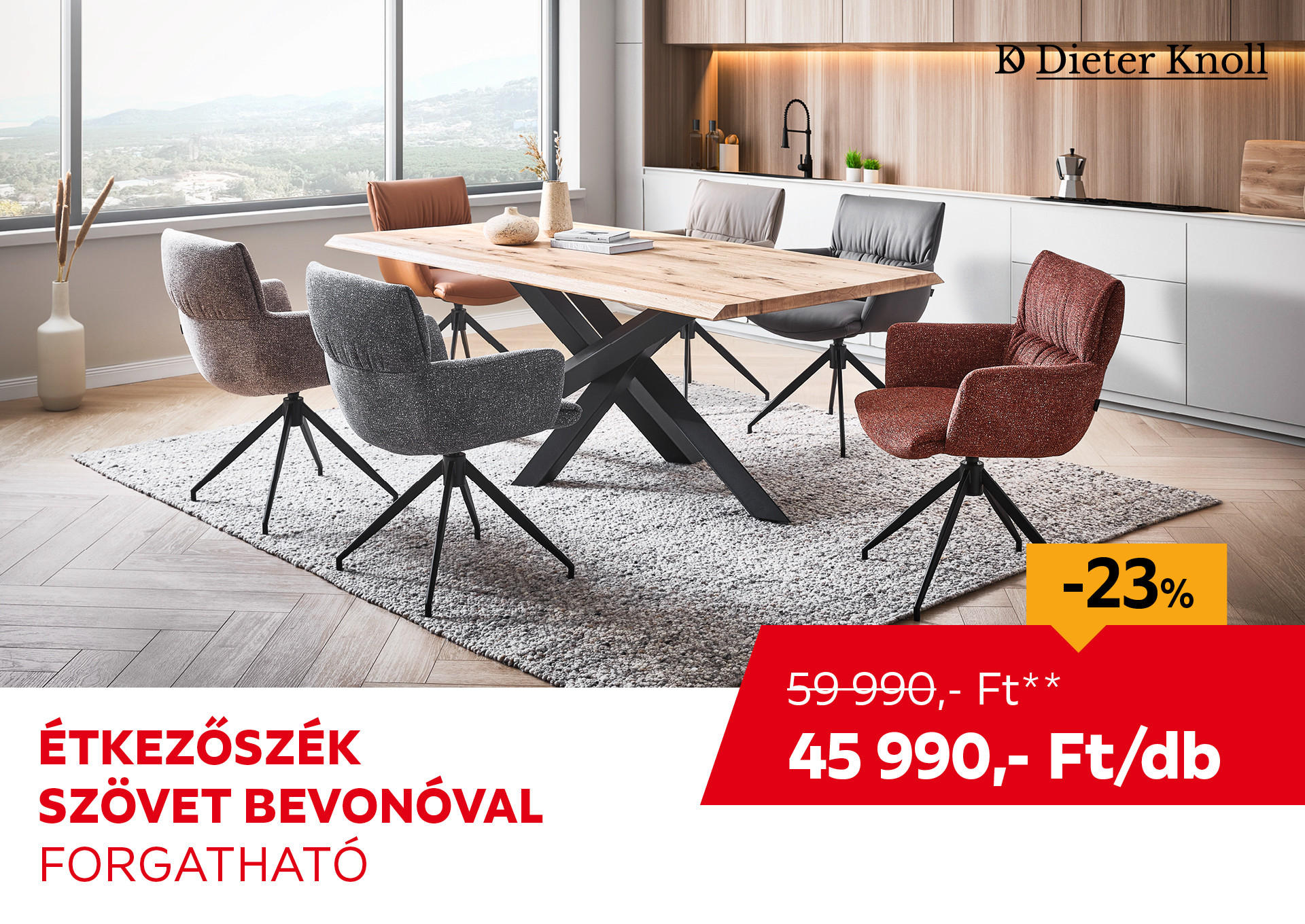 ÉTKEZŐSZÉK SZÖVET BEVONÓVAL Kiemelt termék 59990 Ft.- helyett 45990 Ft.-