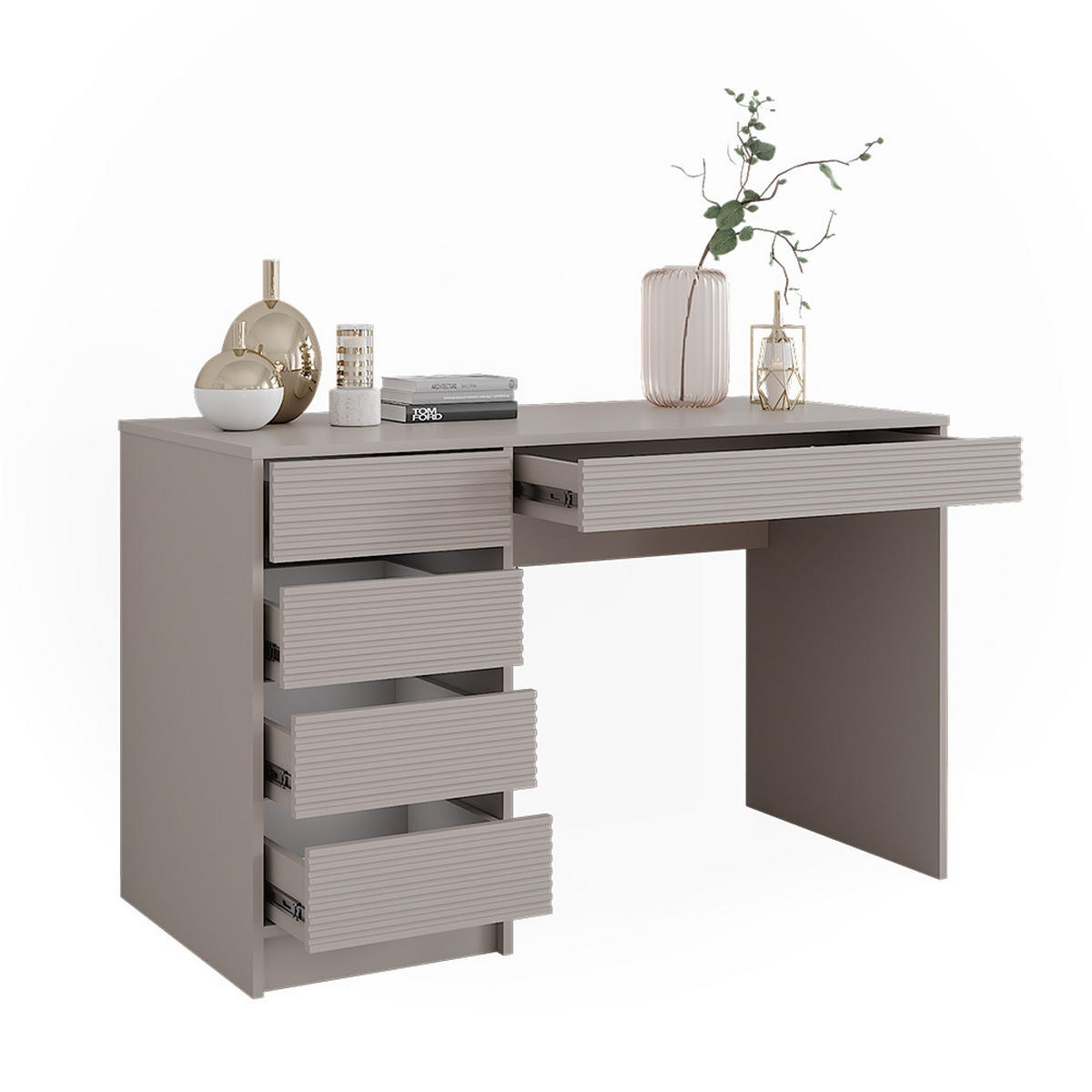 SCHREIBTISCH Sherry Cashmere 120 cm - Kaschmir, Holzwerkstoff (120/55/75cm) - Vicco