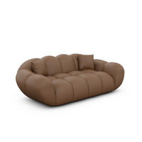 2-SITZER-SOFA Liva Braun Kunstleder - Braun, Kunststoff (200/70/93cm) - VAROYAL