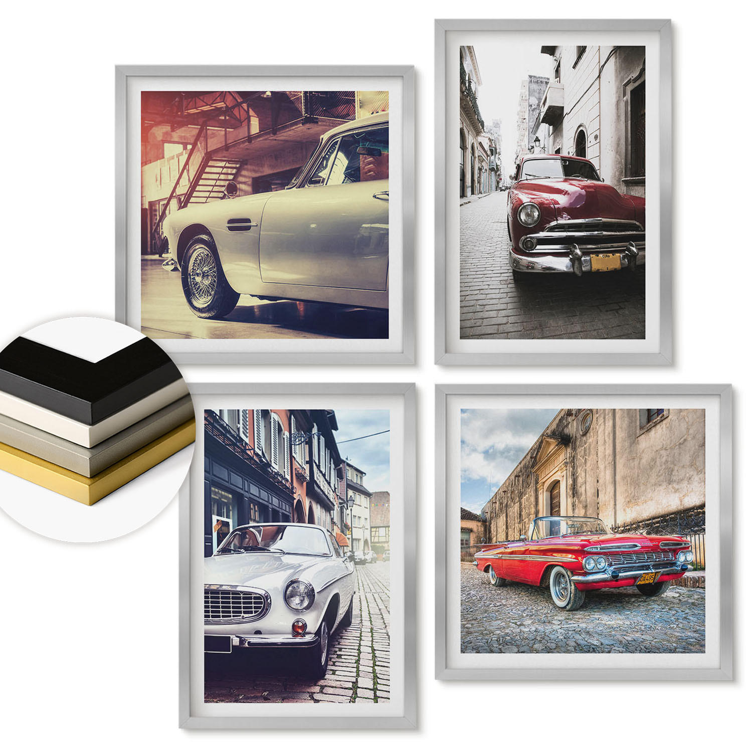 ArtPrintCave Wandbilder Silber 50x50 cm