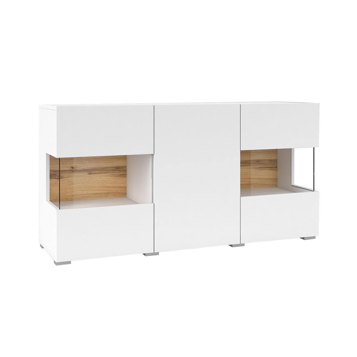 SIDEBOARD Glora Weiß - Weiß, Holzwerkstoff (120/62/35cm) - Petits-meubles