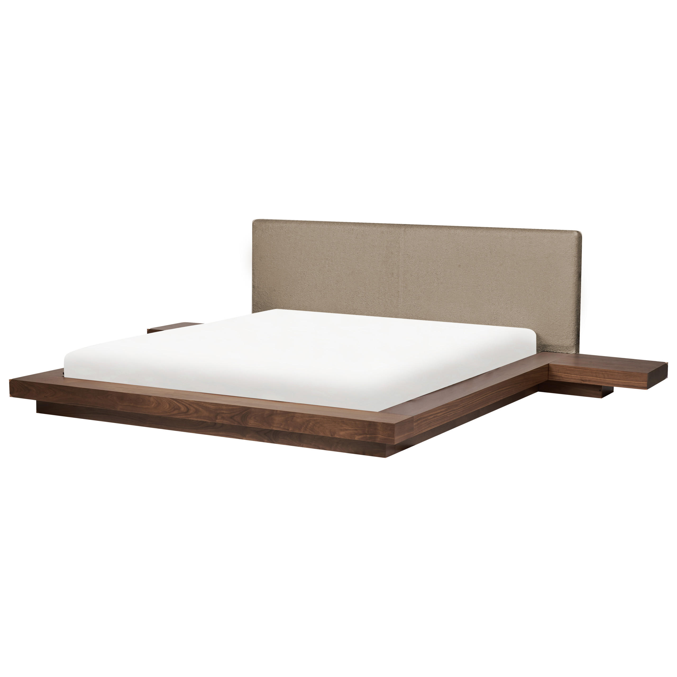 Beliani Wasserbett Taupe, Braun 180x200 cm