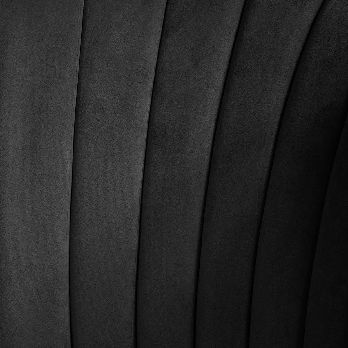 SESSEL - Samt - Schwarz/Braun, Birkenholz/Textil (61/81/66cm) - home24