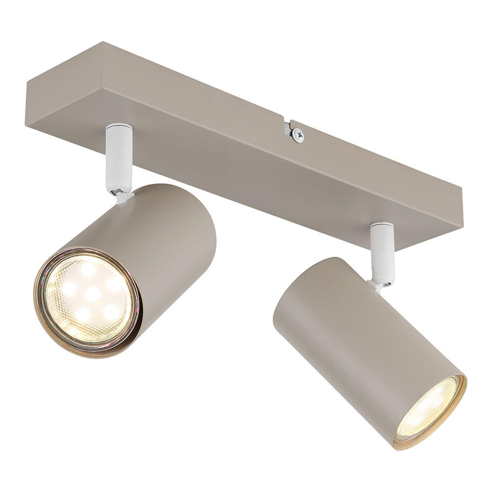 LED DECKENLEUCHTE ROBBY Metall sandfarben, schwenkbar - Bernsteinfarben, Metall (26/6/12cm) - Globo Lighting