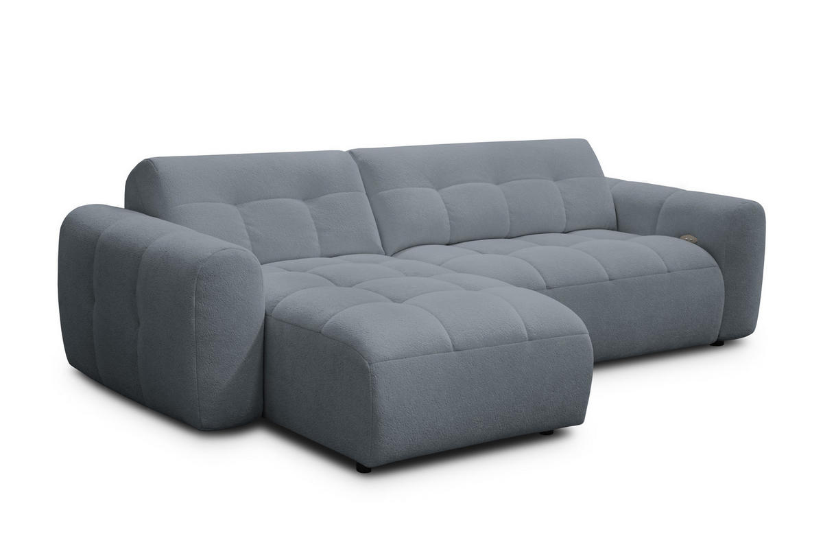 ECKSOFA LUMERO 4-Sitzer LINKS, graphitfarben - Schwarz/Graphitfarben, Holz/Textil (275/166cm) - Courtois Laville