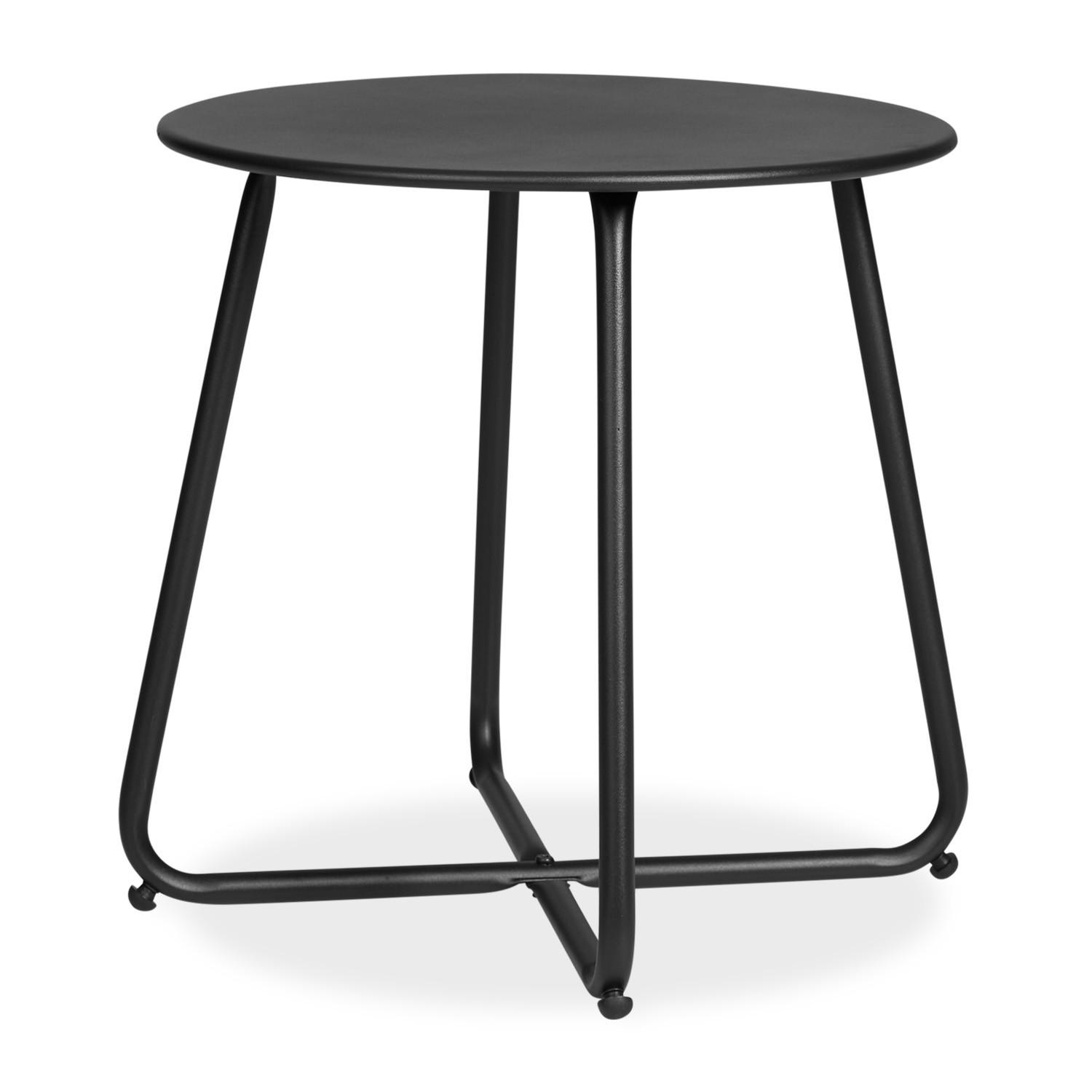 BEISTELLTISCH rund Metall Schwarz - Schwarz, Metall (45/44/45cm) - Homestyle4u