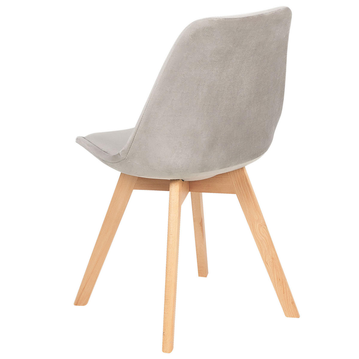 ÉTKEZŐSZÉK 2 darabos Szett Bársony Bézs Dakota - bézs, textil/fa (47/84/57cm) - Beliani