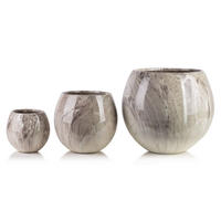 BLUMENTOPF Neva 3er Set Beige 42.5/42.5/42.5 cm Keramik - Beige, Keramik (42.5/39/42.5cm) - Mondex