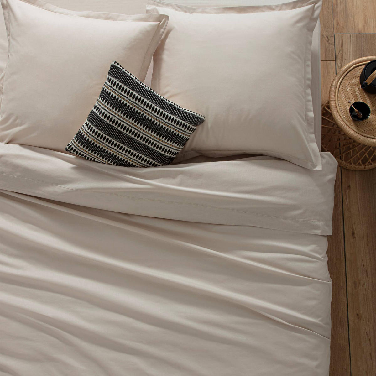 BETTLAKEN mit Gummizug 90/190 cm - Beige, Naturmaterialen (190/90cm) - Atmosphera Createur d´interieur