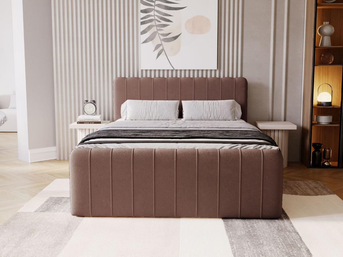 BOXBETT Osteno 160x200 Braun - Braun, Holz/Textil (160/200cm) - Graingold