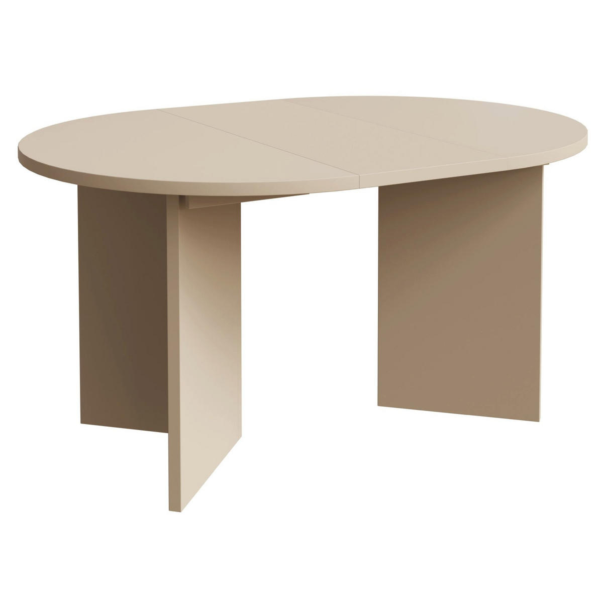 JÍDELNÍ stůl Selsey Ovo kulatý, cappuccino, rozkládací, 110–190 × 110 cm - béžová, kompozitní dřevo (109.6/109.6/75cm) - Selsey
