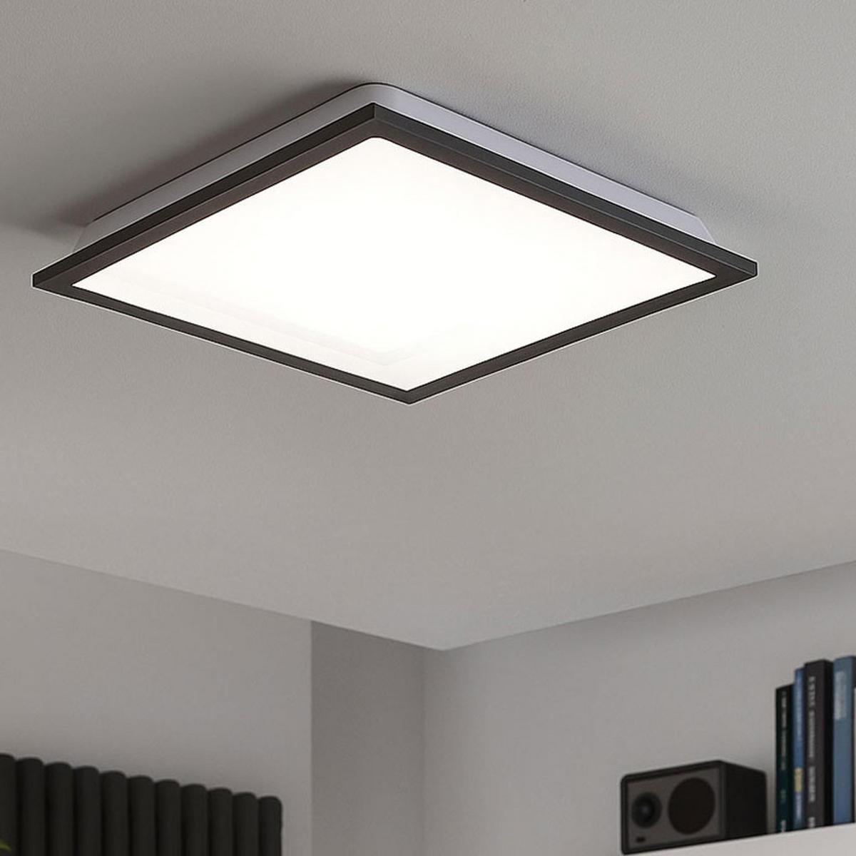 LED DECKENLEUCHTE, Weiß, quadratisch - Weiß, Metall (30/30/6cm) - Globo Lighting