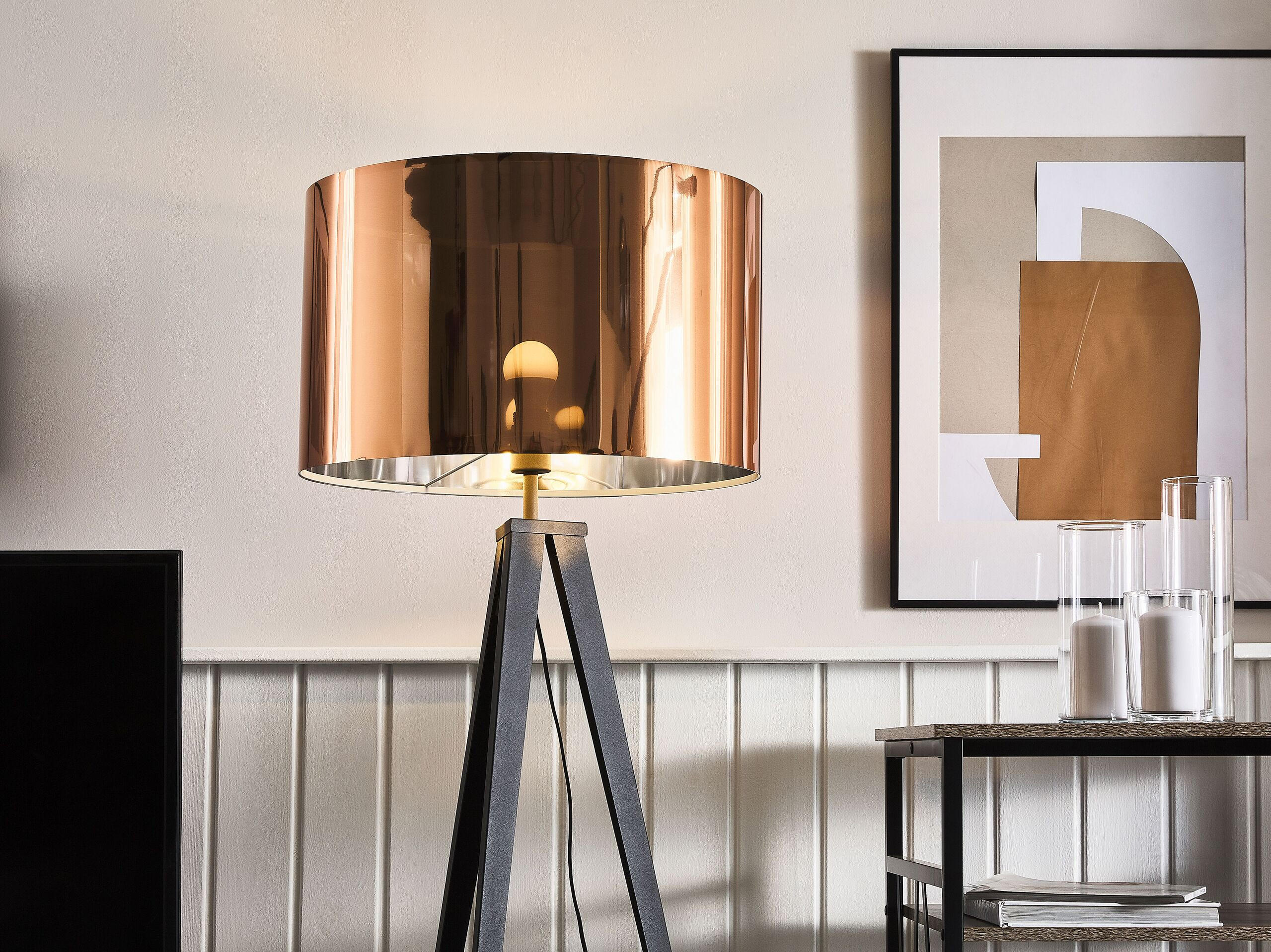 STEHLAMPE Stiletto 50/50/156 cm - Kupferfarben, Metall (50/50/156cm) - Beliani