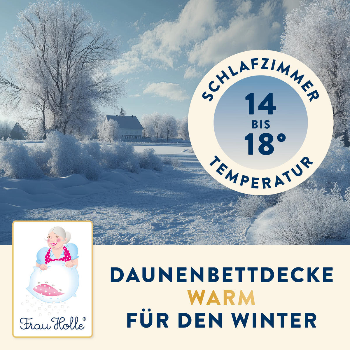WINTERBETTDECKE KLASSIK Entendaunen warm - Weiß, Naturmaterialien/Textil (240/220cm) - Frau Holle