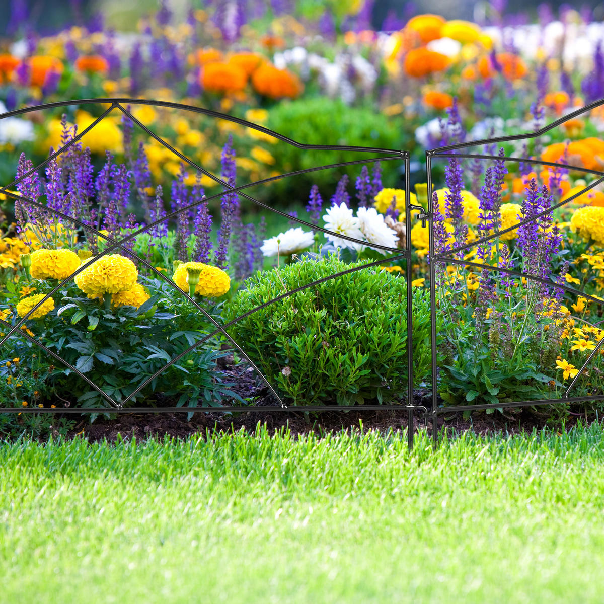 6XBEETZAUN - Schwarz, Metall (61/46/1cm) - Relaxdays