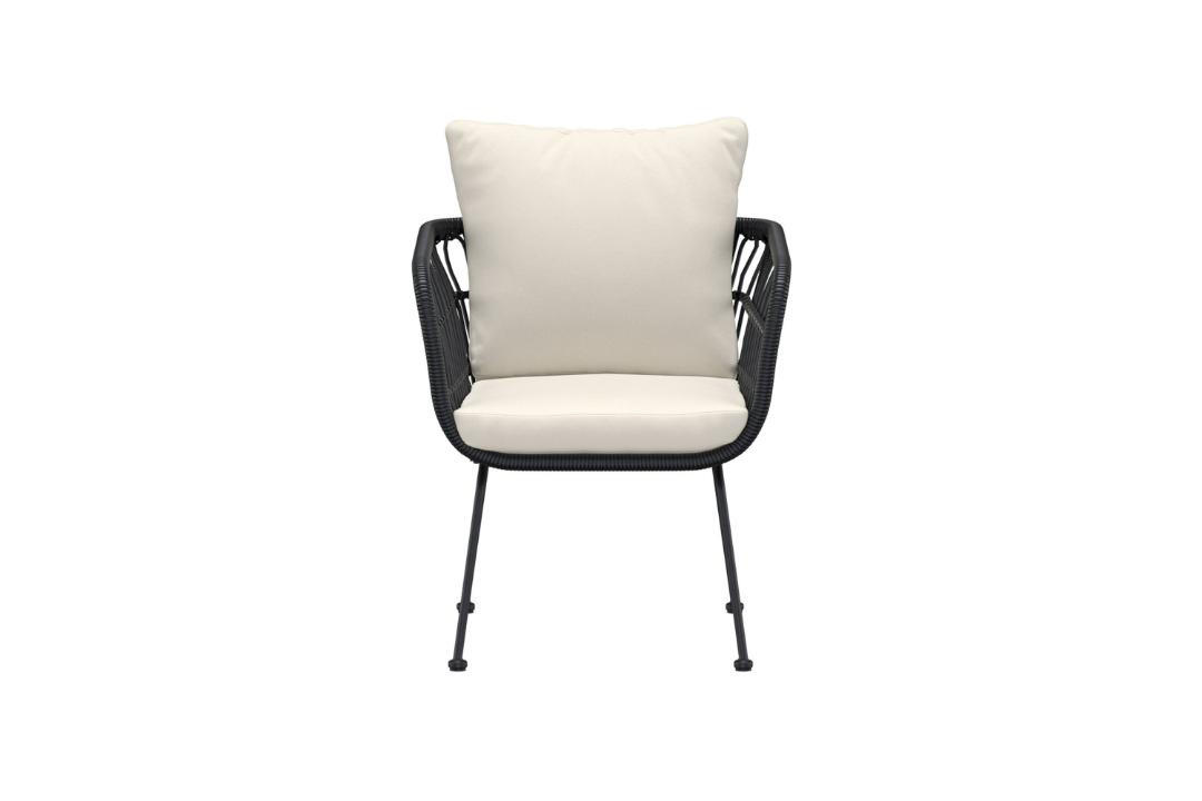 GARTENSTUHL, Isola, Schwarz, Stahl, 67 x 67 x 71 cm - Schwarz, Metall (67/71/67cm) - ebuy24