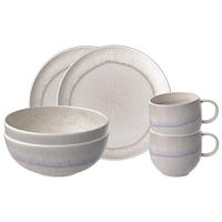 FRÜHSTÜCKS-SET Perlemor Sand beige 6er Set - Beige, Keramik (28/22/38cm) - like.Villeroy & Boch