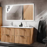 BADMÖBEL-SET 2-TLG. Adelaide-56 - Braun, Holzwerkstoff (123/200/46cm) - Lomado