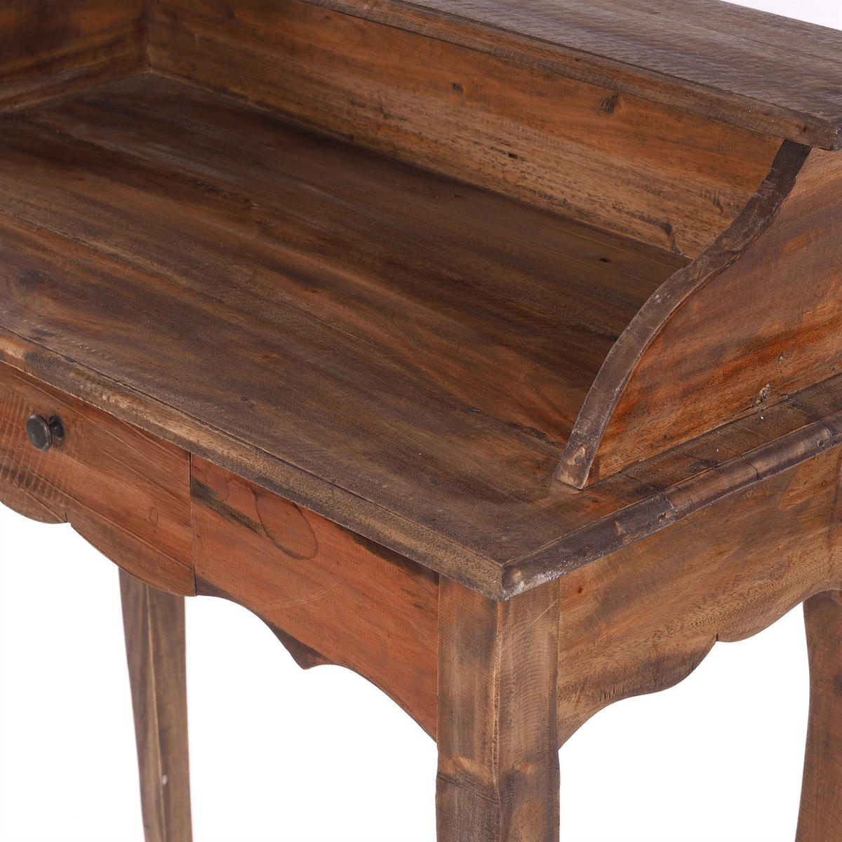 SEKRETÄR Napoleon Mahagoni Massivholz, mit Schublade 02 hellbraun - Hellbraun, Holz (40/80/92cm) - DESIGN DELIGHTS