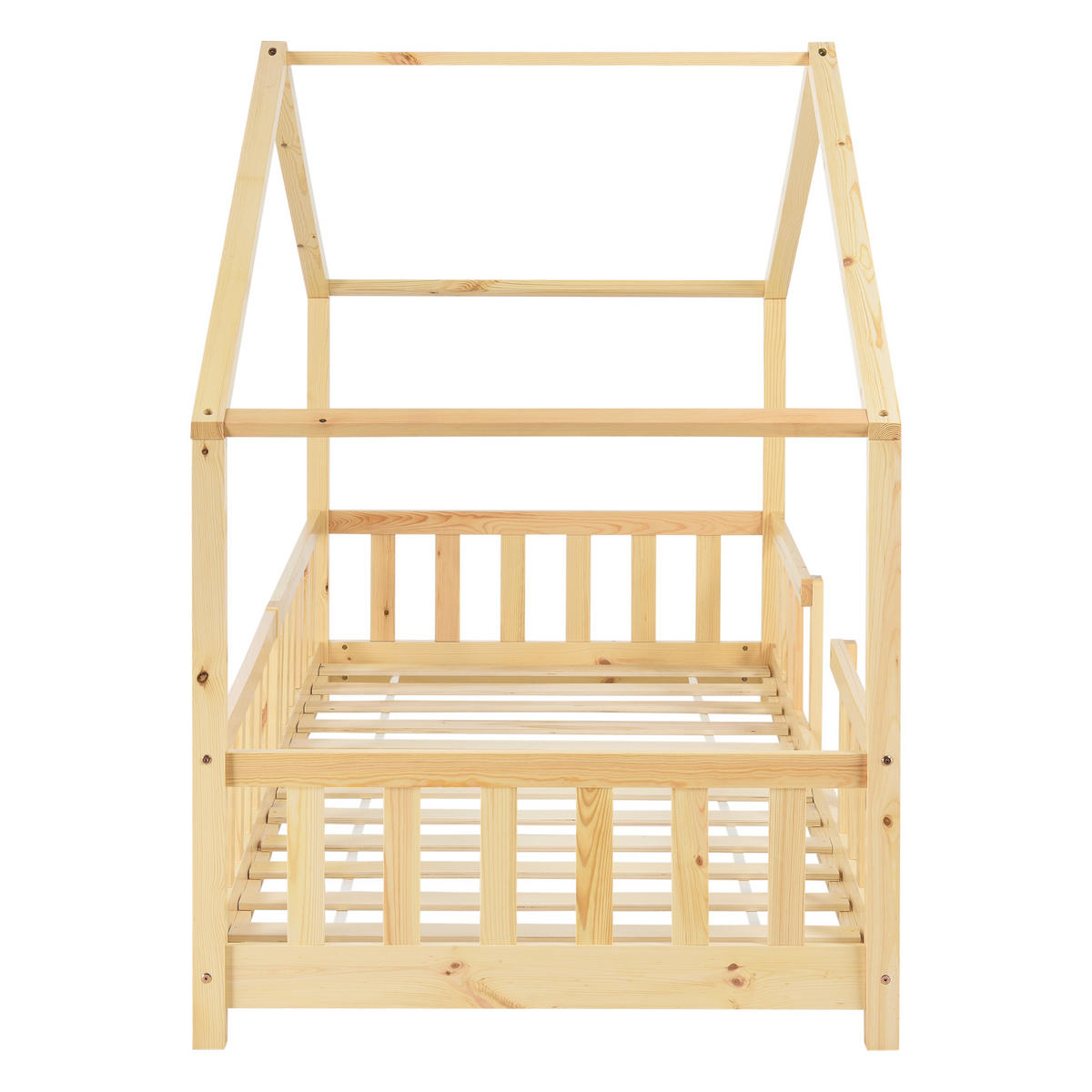 HAUSBETT Treviolo - Naturfarben, Holz (90/200cm) - [en.casa]