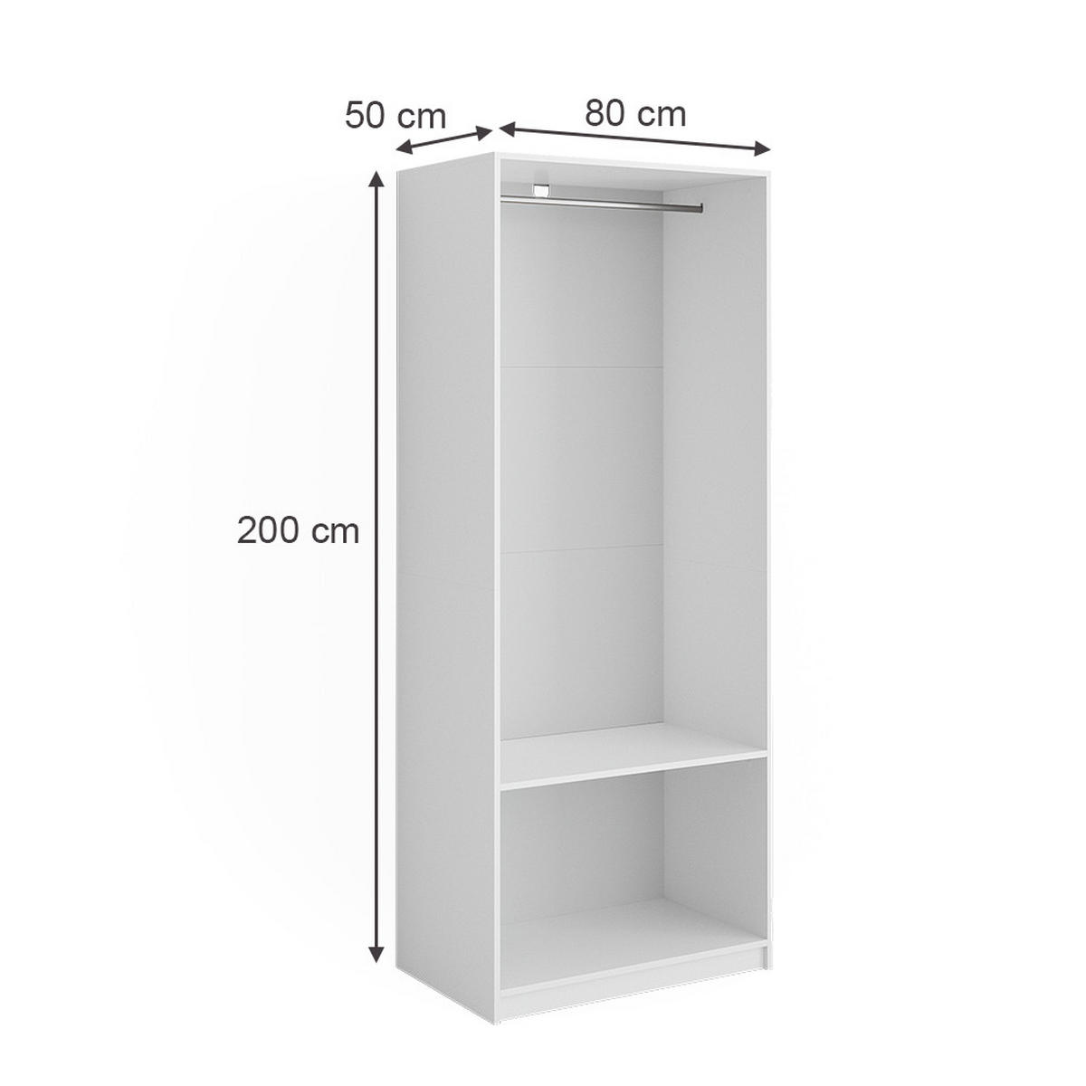 ŠATNÍ SKŘÍŇ Elmo Bílá - bílá, kompozitní dřevo (80/200/50cm) - Vicco