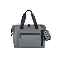 WICKELTASCHE Maxi hellgrau Wickelunterlage, kleine Tasche, Reißverschluss, großes Hauptfach - Grau, Textil (27/22/40cm) - Kikka boo