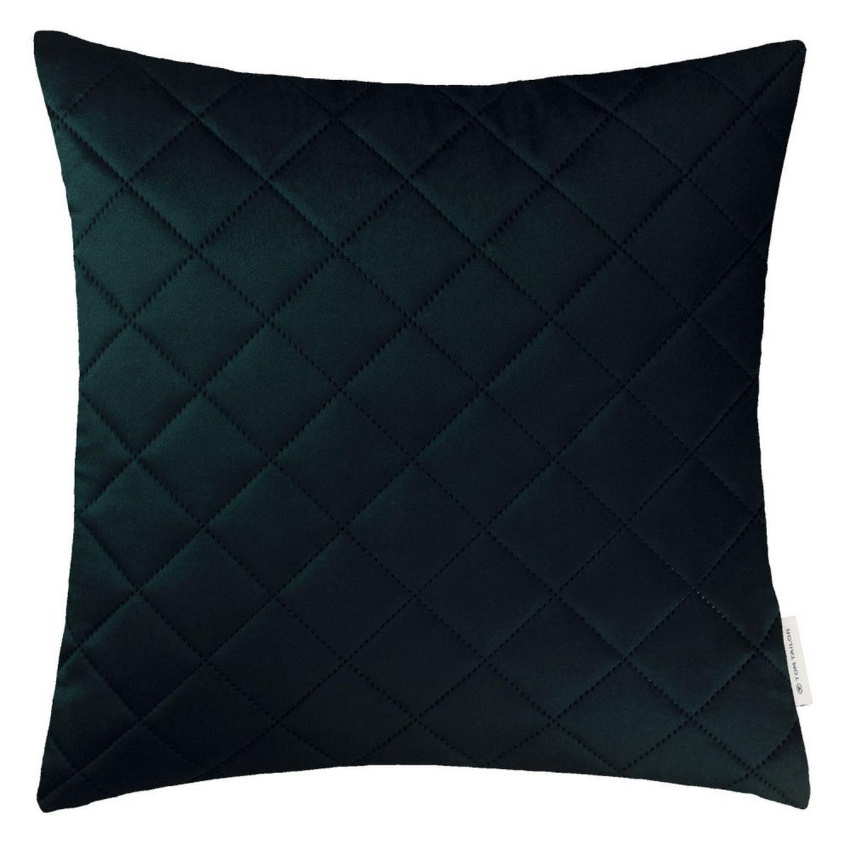 ZIERKISSENHÜLLE FrenchVelvet Quilt grün 45x45cm - Grün, Textil (45/45cm) - Tom Tailor