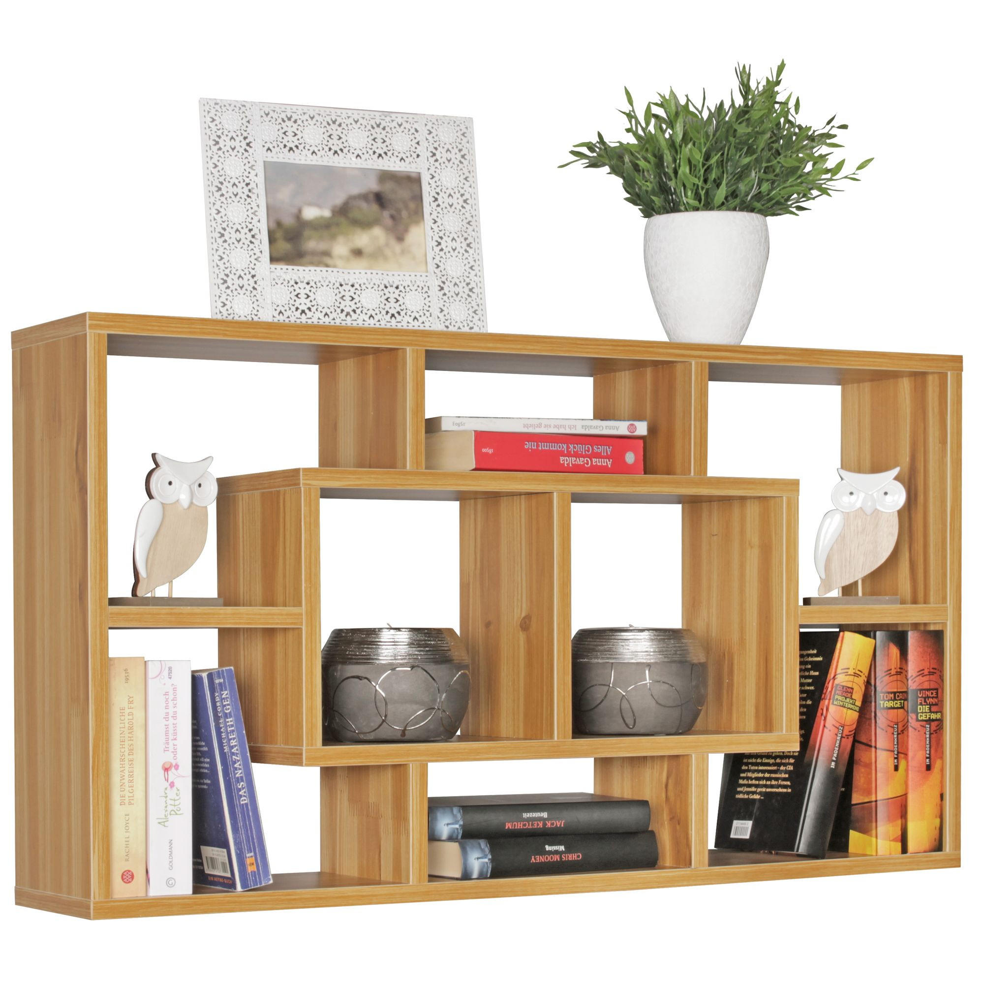 WANDREGAL RUR MDF Melaminbeschichtet Modern, Braun 85x16x48 cm - Braun, Holz (85/48/16cm) - KADIMA DESIGN