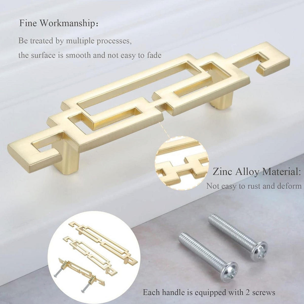 MÖBELGRIFF Gold 2er-Set 64 mm - Goldfarben, Metall (0.23/2/1.05cm)