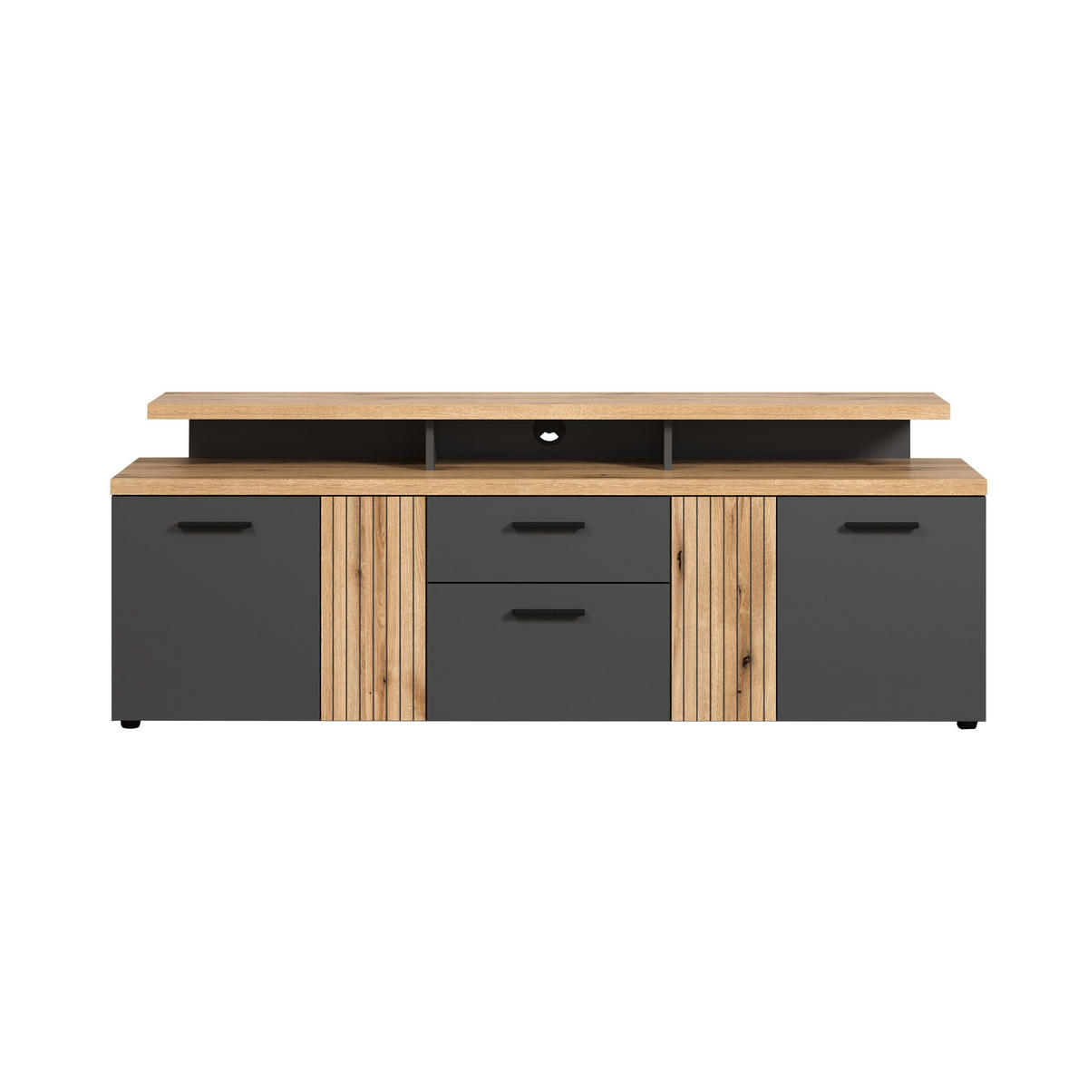 TV-LOWBOARD Esteban Anthrazit 180 / 67 / 47 cm - Anthrazit, Holzwerkstoff (180/67/47cm)