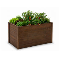HOCHBEET HARZ aus Holz mit Schutzfolie 76x150x79 cm Außenbereich Braun Holz - Braun, Holz (150/76/79cm)