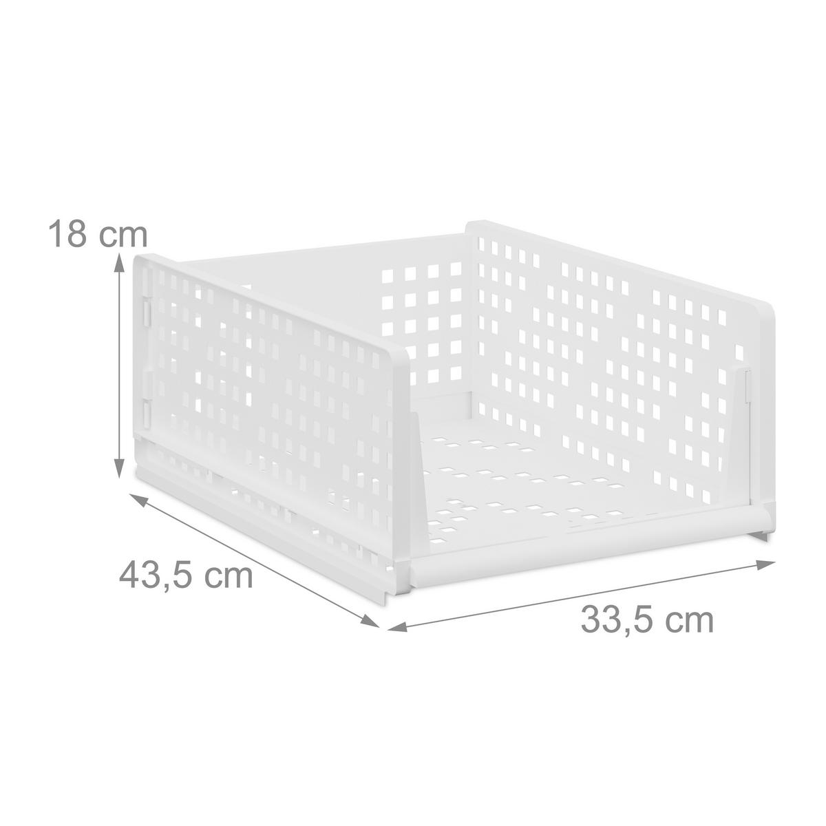 3XORGANIZÉR do skrine - biela, plast (33.5/18/43.5cm) - Relaxdays