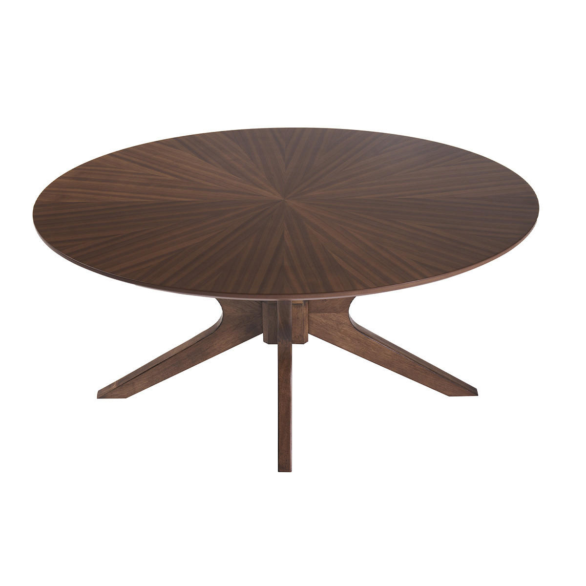 COUCHTISCH Oval Walnuss Dunkel L90 DIELLI - Walnussfarben, Holz (90/60/45cm) - Miliboo