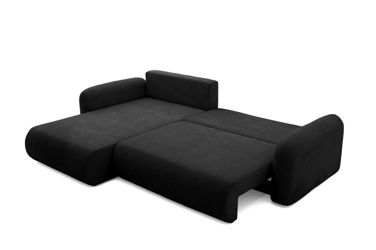 ECKSOFA NEST Universal mit Liegeflache 157x240 cm - Schwarz, Textil (280/187cm) - Muffo