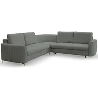 ECKSOFA Blau LOREN Mit Schlaffunktion Und Bettkasten - Blau/Dunkelblau, Textil (251/251cm) - Sepro Meble