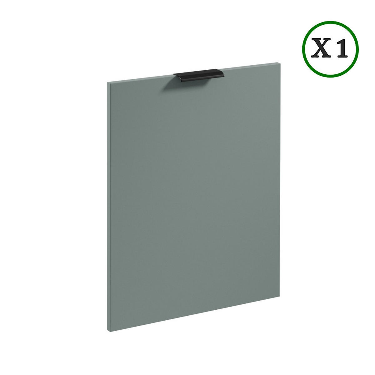 KÜCHENZEILE 330 cm - Sorento K43-M330 - in Grün / Eiche - Schwarz/Grün, Holzwerkstoff/Metall (330/247/58cm)