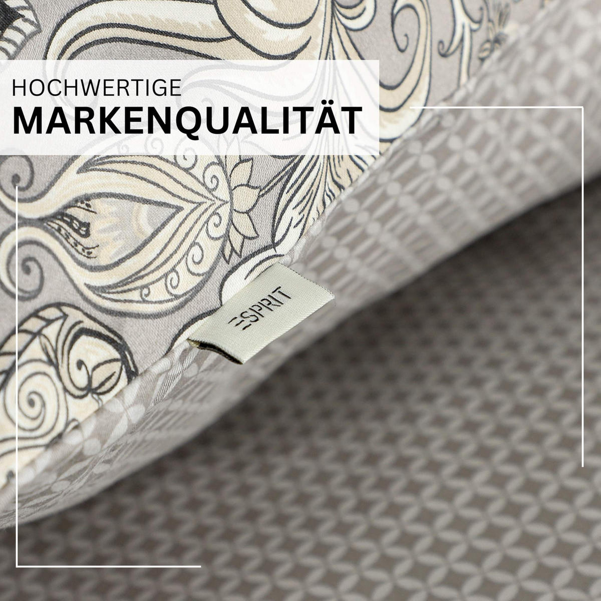 SATIN BETTWÄSCHE SALMLO - Grau, Textil (135/200cm) - Esprit