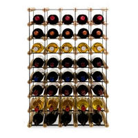 WEINREGAL Vinotega Mod Metal 82,5x52,5x24,5 cm 5x8 Flaschen Massives Kiefernholz Natur - Naturfarben, Holz (52.5/82.5/24.5cm) - PROREGAL