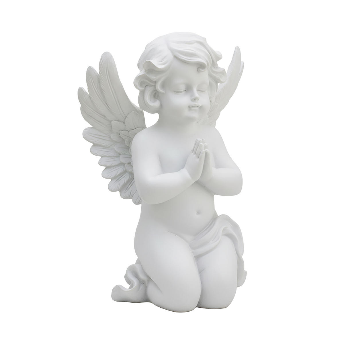 VRTNA figura angel - bela, umetna masa (22.5/36/18cm) - Relaxdays