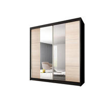 SCHIEBETÜRENSCHRANK - BEN 36 233 CM (Schwarz) - Schwarz, Holzwerkstoff (233/218/61cm) - Möblo