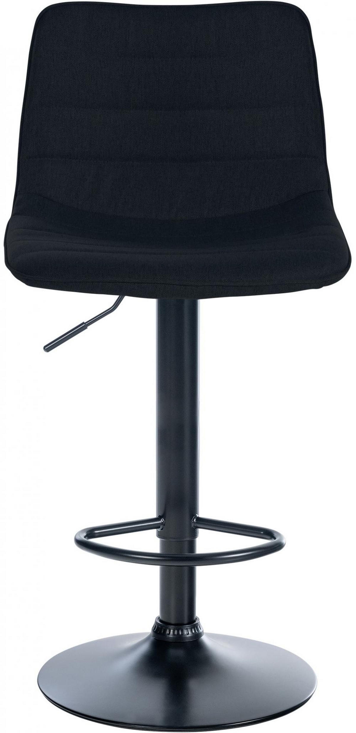 BARHOCKER 2er Set Stoff schwarz - Schwarz, Textil/Metall (45/89/46cm) - CLP