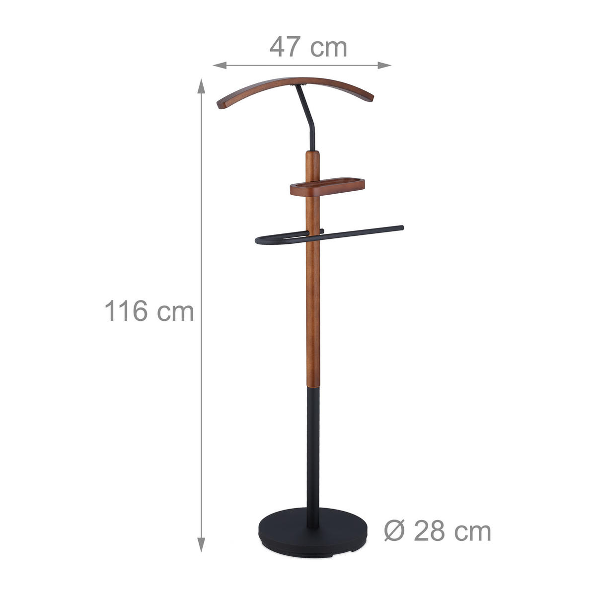 HERRENDIENER - Multicolor, Holzwerkstoff/Metall (47/116/28cm) - Relaxdays