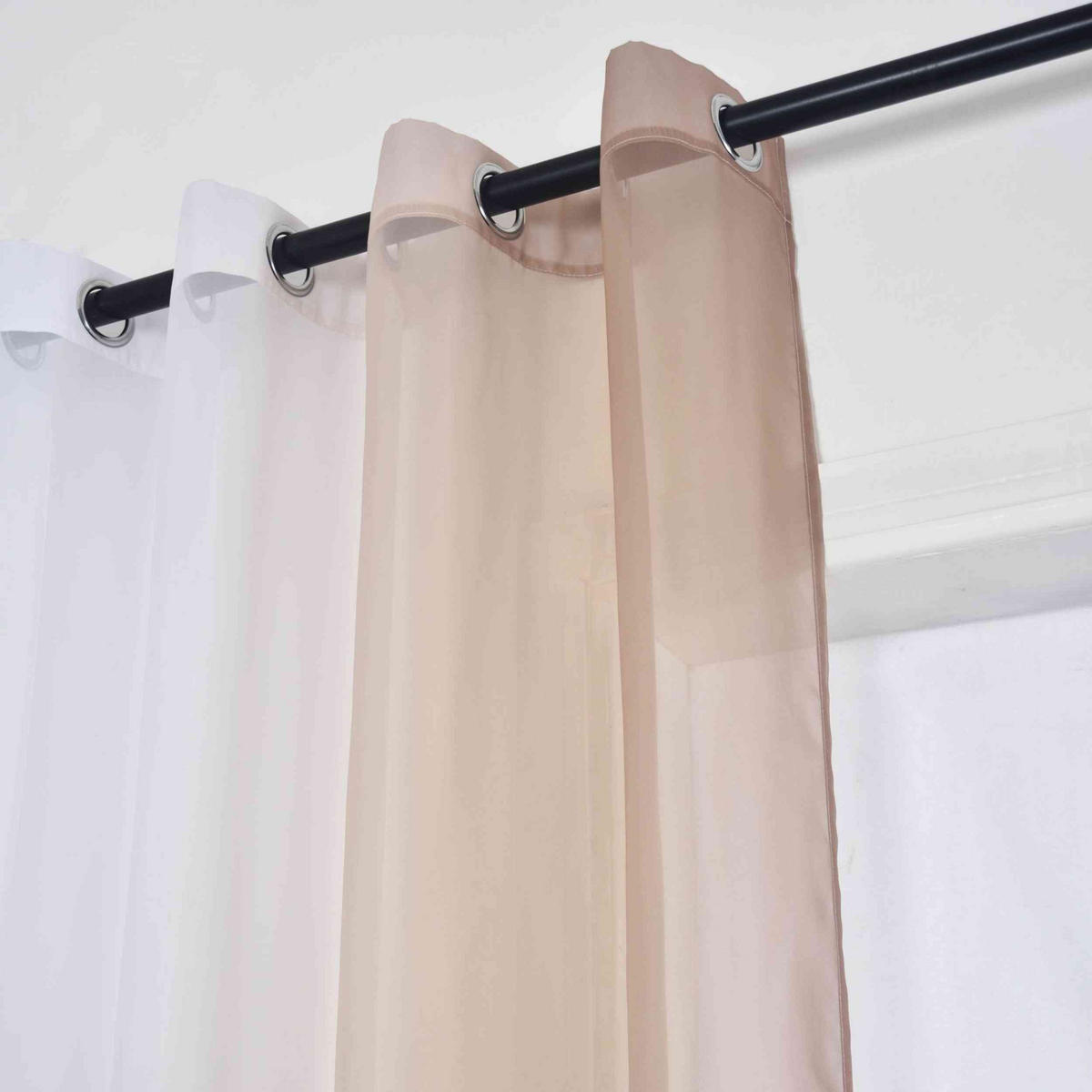 VORHANG 2ER SET »Modena« HxB 175x140 cm Braun - Braun, Textil (140/175cm) - Gardinenbox