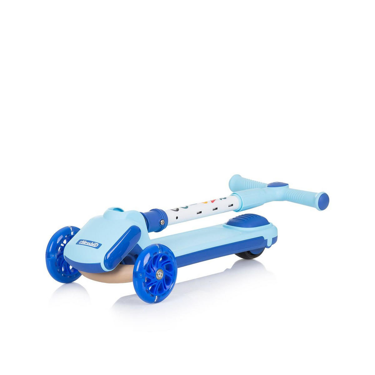 KINDERROLLER Rapido blau Anti-Rutsch-Griffe, Hinterradbremse, - Blau, Metall (55/27/70cm) - Chipolino