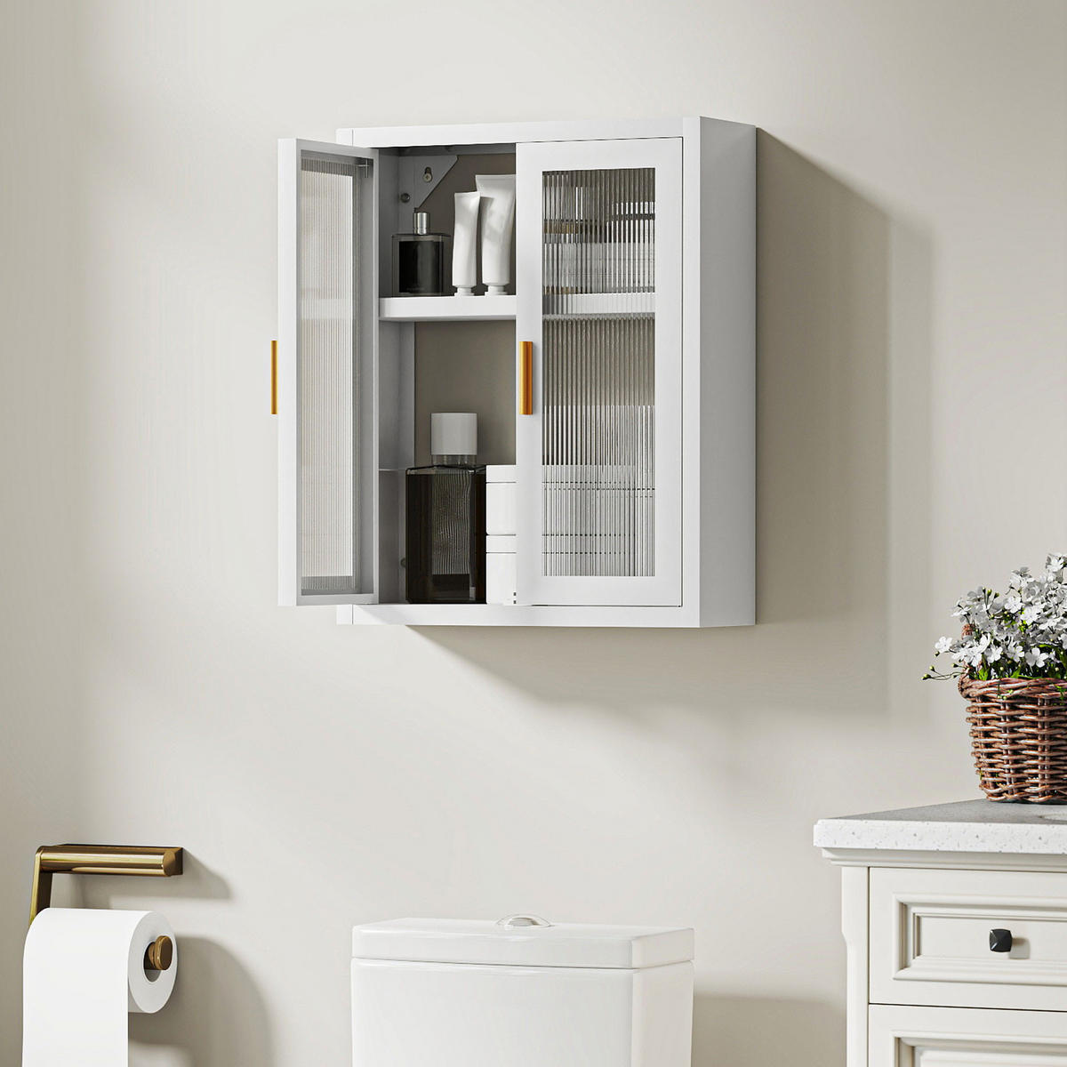 HÄNGESCHRANK Weiß 1 Stück - Weiß, Metall (40/50/14cm) - GiPP